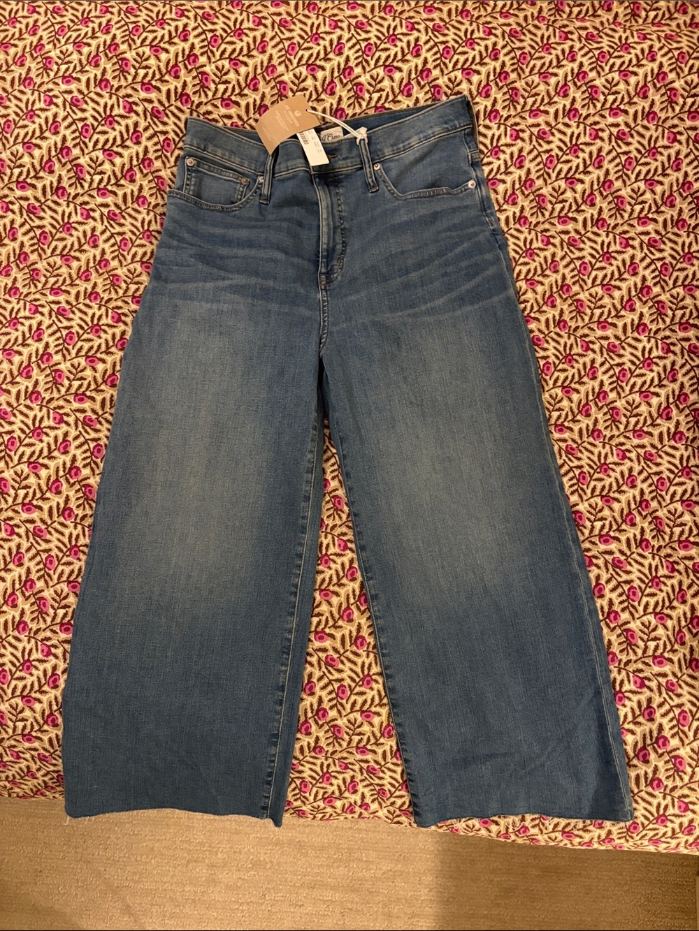 J. Crew Wide-Leg Blue Denim Jeans